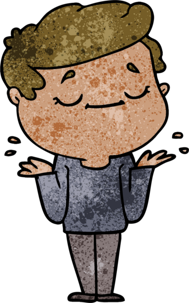 Bir insan tarafından çizilmiş barışçıl bir adam.