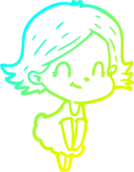 Bir insan tarafından çizilmiş soğuk gradyan çizgi çizimi.