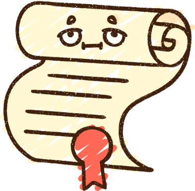 Bir insan tarafından çizilmiş Sertifika Tebeşiri