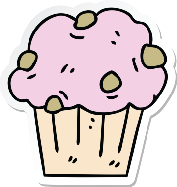 Bir insan tarafından çizilmiş garip bir el çizimi kek.