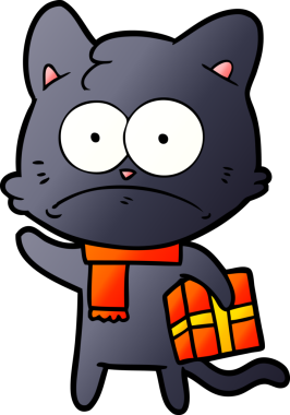 bir insan tarafından çizilmiş sinirli bir kedi.