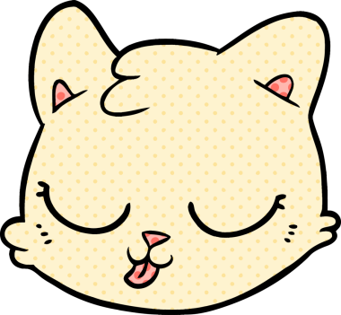 bir insan tarafından çizilmiş kedi yüzü.