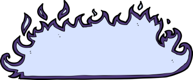 Bir insan tarafından çizilmiş karikatür, ürkütücü ateş sınırı.