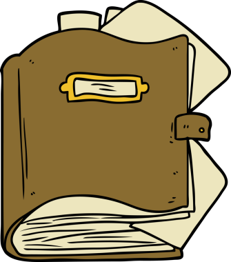 Bir insan tarafından çizilmiş eski bir çizgi roman.