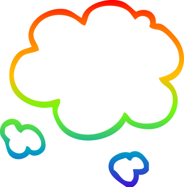 gökkuşağı gradyan çizgi çizimi bir insan tarafından çizilmiş bir çizgi film dumanı