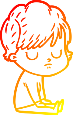 Bir insan tarafından çizilmiş bir karikatür kadın çizimi