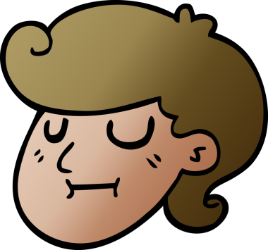 Bir insan tarafından çizilmiş bir kız yüzü karalaması