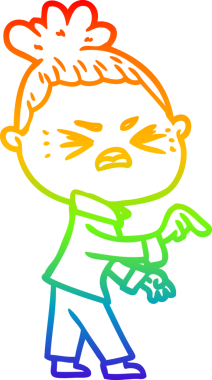 Bir insan tarafından çizilmiş kızgın bir karikatür çizimi.