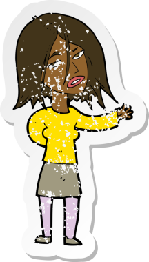 Bir insan tarafından çizilmiş mutsuz bir karikatürün gerilimli yapıştırması.