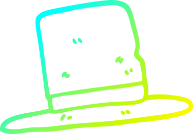 Bir insan tarafından çizilmiş bir şapkanın soğuk gradyan çizgisi.