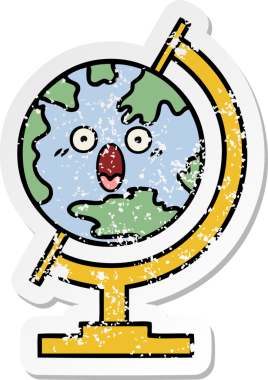 Bir insan tarafından çizilmiş dünyanın sevimli bir çizgi filminin sıkıntılı çıkartması.