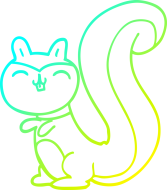 Bir insan tarafından çizilmiş mutlu bir sincap çizimi.