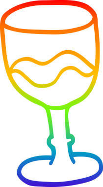 Bir insan tarafından çizilmiş kırmızı şarap karikatürünün çizimi.