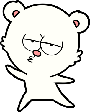 Bir insan tarafından çizilmiş kutup ayısı karikatürü