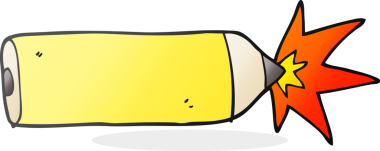 Bir insan tarafından çizilmiş karikatür kalem.