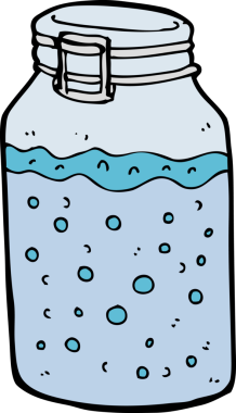 bir insan tarafından çizilmiş karikatür kavanozu