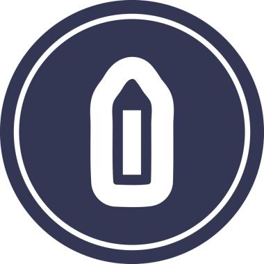 Bir insan tarafından çizilmiş basit dairesel kalem simgesi