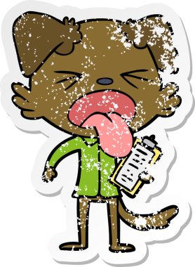 Bir insan tarafından çizilmiş iğrenç bir karikatür çıkartması.