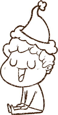 Bir insan tarafından çizilen Noel Çocuğu Kömür Çizimi