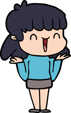 Bir insan tarafından çizilmiş karikatür kadın.