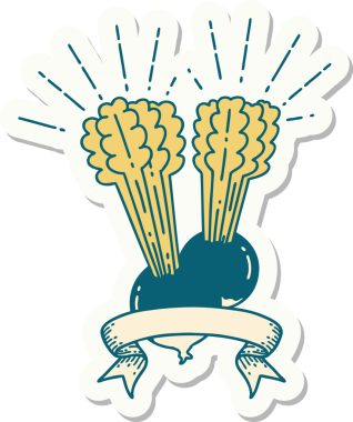 Bir insanın çizdiği yapraklı pancar dövmesi çıkartması.