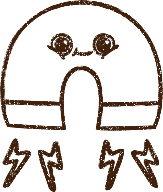 Bir insan tarafından çizilmiş mıknatıs kömürü