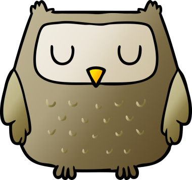 bir insan tarafından çizilmiş bir baykuş.