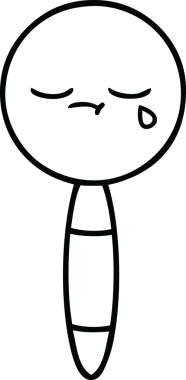 Bir insan tarafından çizilmiş bir büyüteç çizgi çizimi