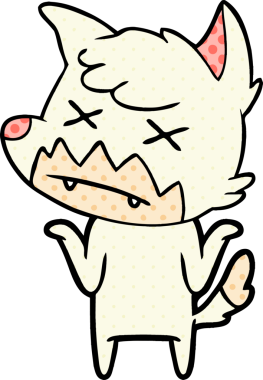 Bir insan tarafından çizilmiş ölü tilki çizgi filmi