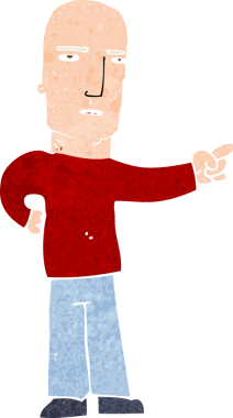 Bir insan tarafından çizilmiş sert adam çizgi filmi.