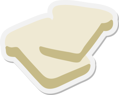 Bir insan tarafından çizilmiş kepekli ekmek etiketleri.