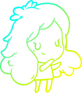 Bir insan tarafından çizilmiş güzel bir kız çizimi.