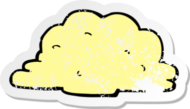 Bir insanın çizdiği karikatür dondurmasının gerilimli retro yapıştırması.