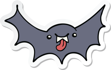 Bir insan tarafından çizilmiş bir vampir yarasanın çıkartması.