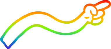 gökkuşağı gradyan çizgi çizimi bir insan tarafından çizilmiş bir çizgi film işaret kolu