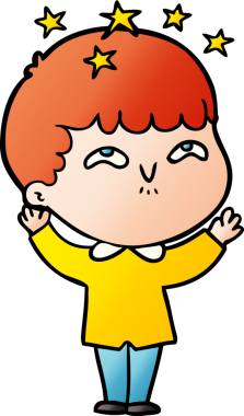 çizgi film bir insan tarafından çizilmiş hayret verici çocuk.