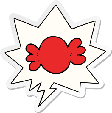 Bir insan tarafından çizilmiş konuşma balonu çıkartmalı karikatür.