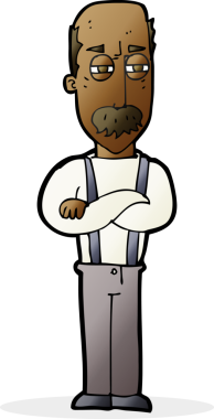 Çizgi film bir insan tarafından çizilmiş yaşlı bir adamı rahatsız ediyor.