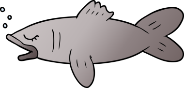 bir insan tarafından çizilmiş karikatür balığı