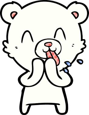 Bir insan tarafından çizilmiş kutup ayısı karikatürü