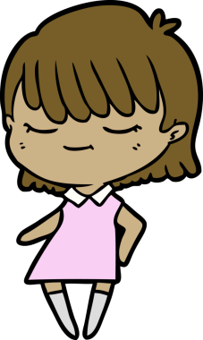 Bir insan tarafından çizilmiş karikatür kadın.