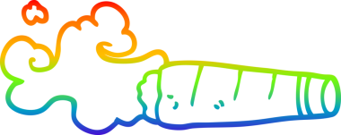 Bir insan tarafından çizilmiş sigara içen bir çizgi film çizimi.