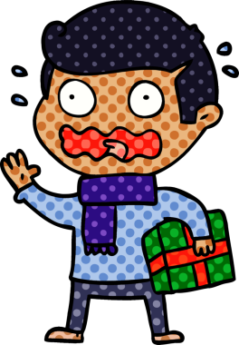 Çizgi filmdeki adam bir insan tarafından çizilmiş.