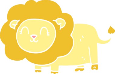 Bir insan tarafından çizilmiş karalama aslanı.