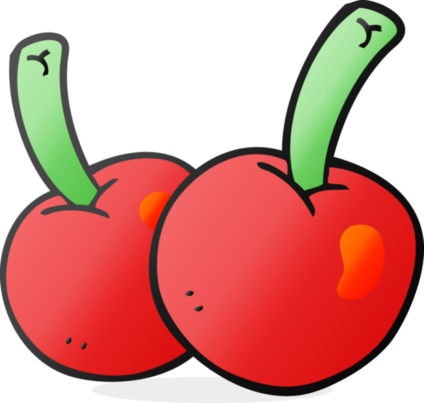 Bir insan tarafından çizilmiş serbest çizim kirazlar.