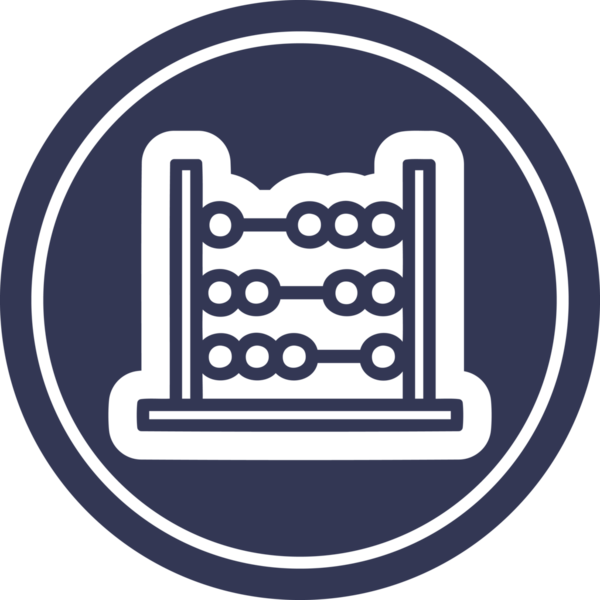 Bir insan tarafından çizilmiş geleneksel abaküs simgesi