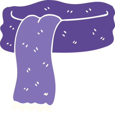 Bir insan tarafından çizilmiş karalama kış eşarbı.