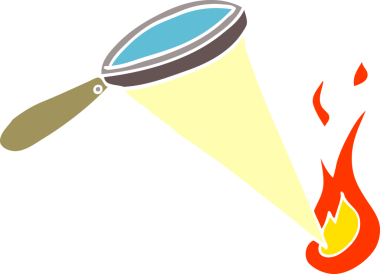 karikatür karalama bir insan tarafından çizilen büyüteç