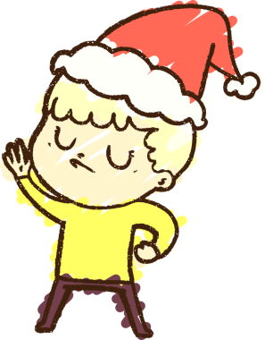 Bir insan tarafından çizilen Noel Çocuğu Tebeşiri