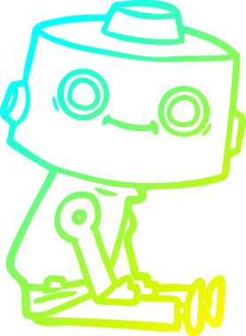 Bir insan tarafından çizilmiş soğuk gradyan robot çizimi